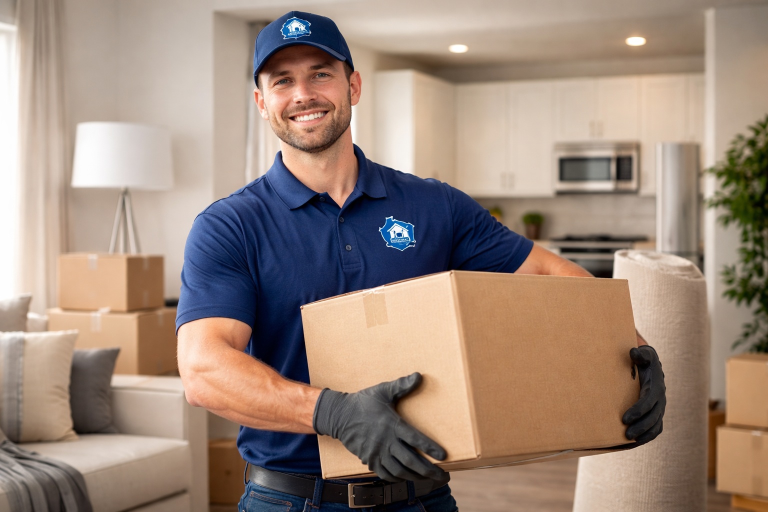 professional mover handling household items
